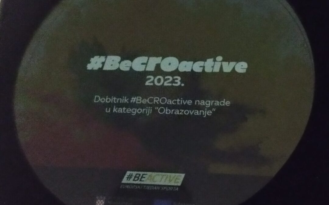Naš Centar dobitnik nagrade #BeCROactive